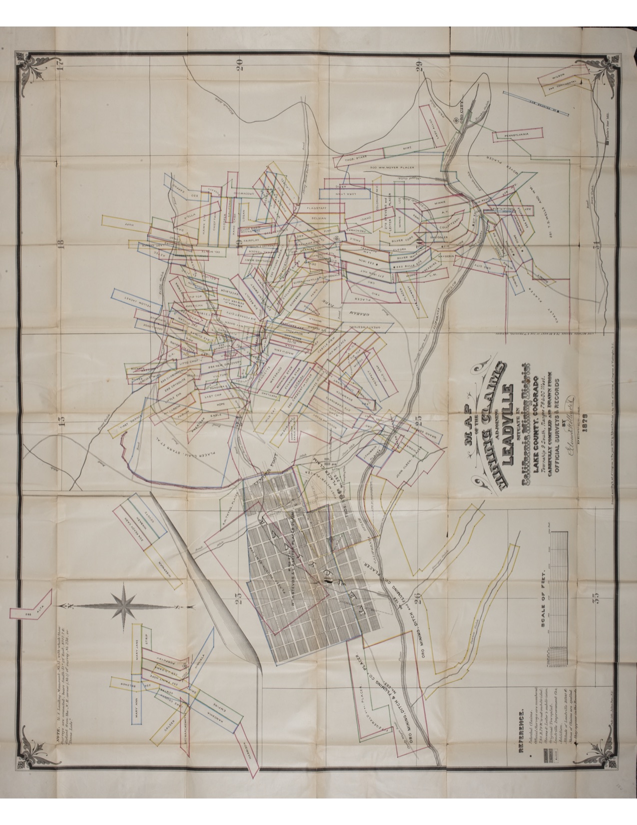 Fig. 3 Map of the Mining Claims Adjoining Leadville, Eduard Rollandet, 1879.jpg